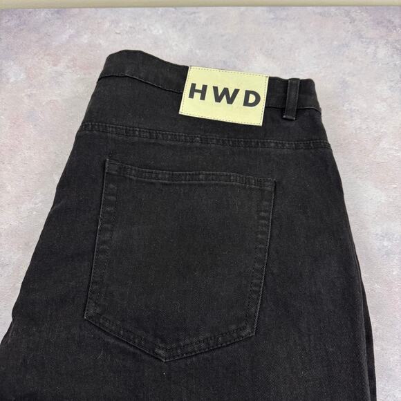 NEW HWD Halfwaydead Skater Jeans Men's 40x30 Black Denim - Picture 7 of 11